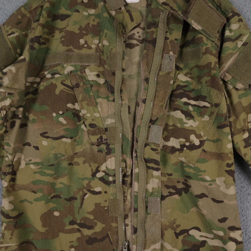 US Army Jacket Mens Medium Long Green Camo ACU Coat Insect Repellant Rip Stop - Picture 16 of 16